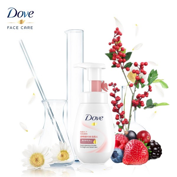 Sữa Rửa Mặt Dove 160ml Dạng Bọt Mịn Tinh Chất Serum Sạch Sâu Dưỡng Ẩm Dove Beauty Serum Facial Cleansing Mousse 160ml