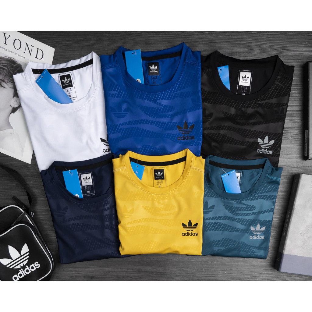 Áo thun thể thao áo thun nam ngắn tay không cổ dập vân cao cấp logo sắc nét AT05 | BigBuy360 - bigbuy360.vn