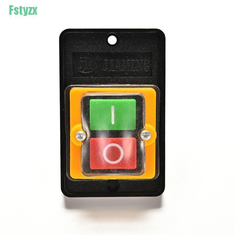fstyzx 10A 380V KAO-5 Water Proof ON/OFF Push Button Machine Drill Switch Plastic Motor