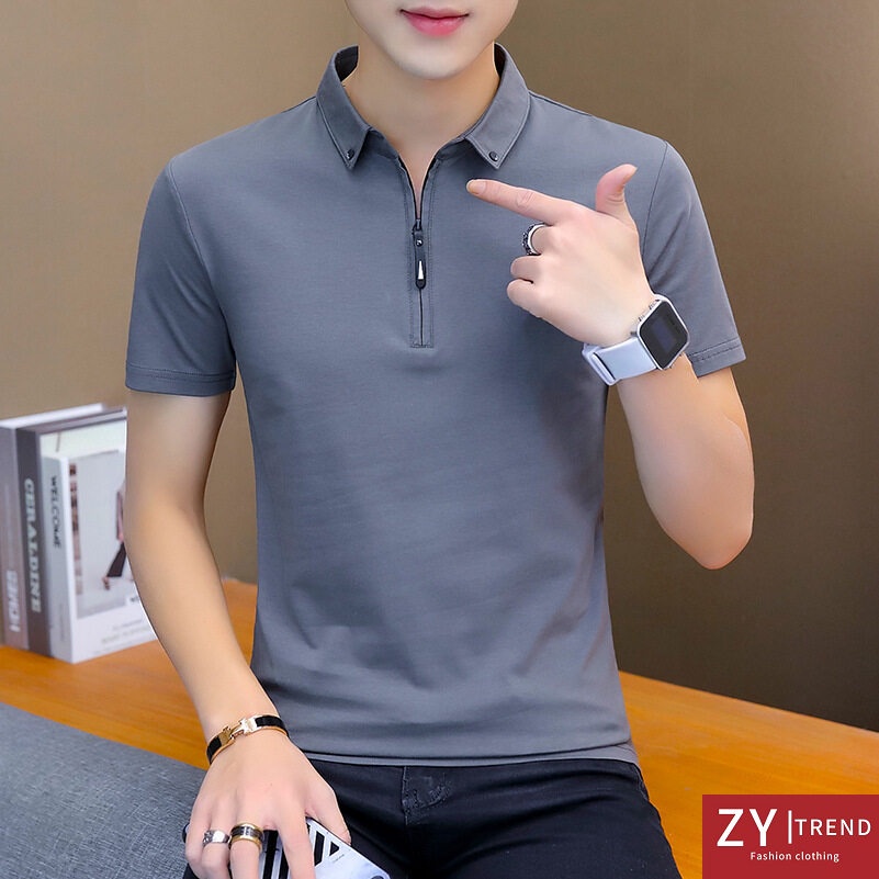 Áo thun Polo tay ngắn 100% cotton thời trang cho nam size M-4XL