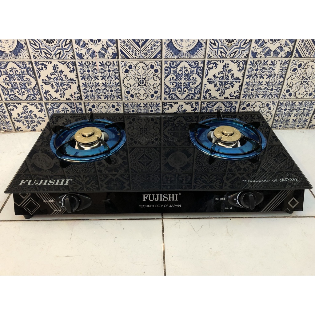 Bếp Gas Đơn và Đôi Hồng Ngoại Kính Cường Lực Và Đầu Đốt Nhôm Cao Cấp Fujishi