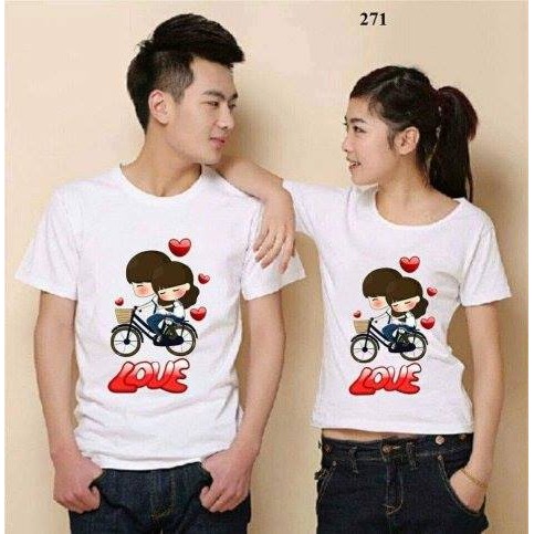 áo cặp xe đạp tim yêu