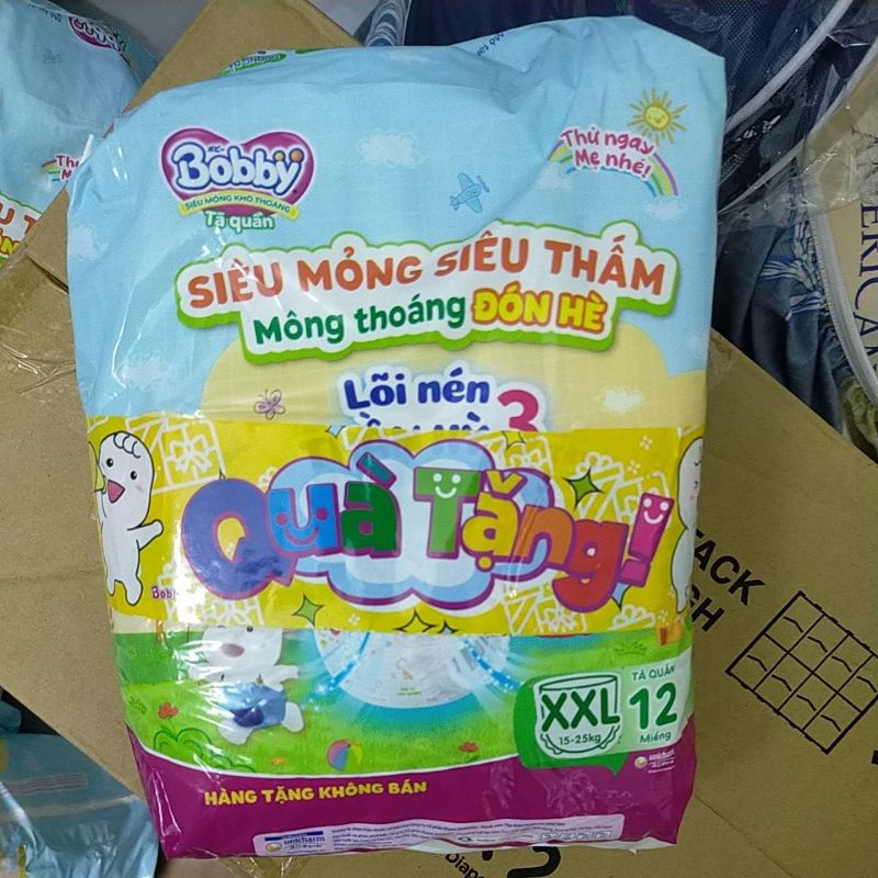 Gói tã quần bobby M12/L12/XL12/XXL12