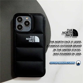 THE NORTH FACE Ốp Điện Thoại Mềm Chống Rơi Họa Tiết Lông Vũ 3D Cho iPhone 13 14 Pro Max iPhone 11 12 Pro Max X XR XS Max
