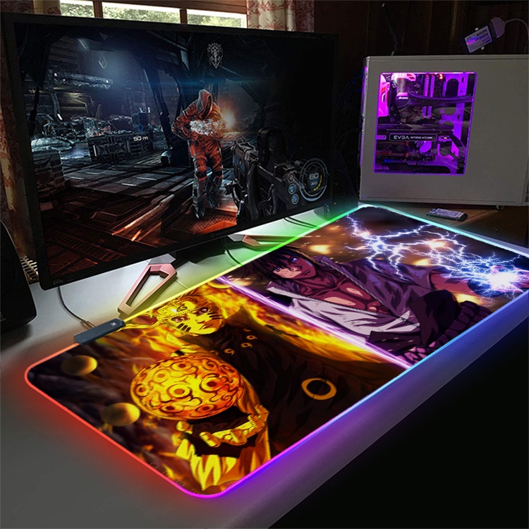 Lót Chuột, Pad Chuột LED RGB Custom ANIME, ONE PIECE, SONGOKU, NARUTO Size 80x30cm