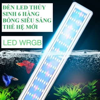Đèn led siêu sáng WRGB 6 hàng thế hệ mới cho hồ thuỷ sinh - đèn led thuỷ sinh