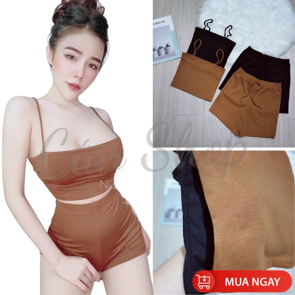 Sét Bộ 2 dây Trơn Cotton M035 .Set Bộ 2 Dây Mặc Nhà Chất Cao Cấp Mềm Mịn, Xinh Xắn.