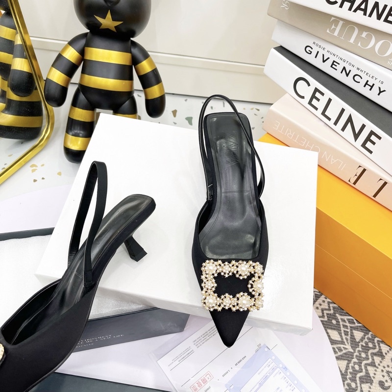 Sandal zara mặt đá quai sau gót nhú xuất dư fullbox