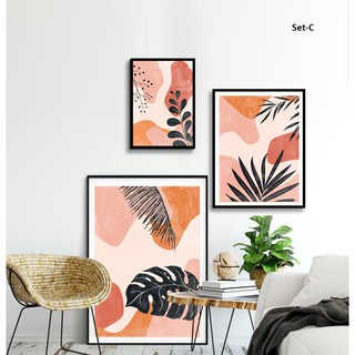Bộ 3 tranh size lớn BOHO hiện đại