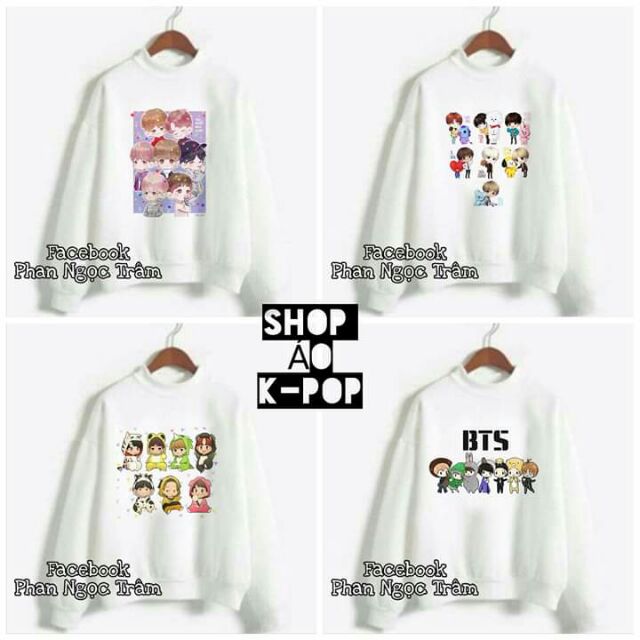 Áo thu đông BTS BT21 in theo yêu cầu