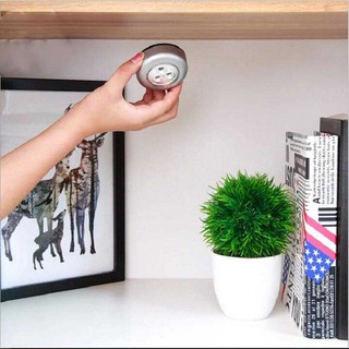 Đèn Led Dán Tường 3 bóng (combo 2 bộ) siêu sáng dùng pin 3A - Dán kệ sách, tủ quần áo, cốp xe, tường, tủ bếp