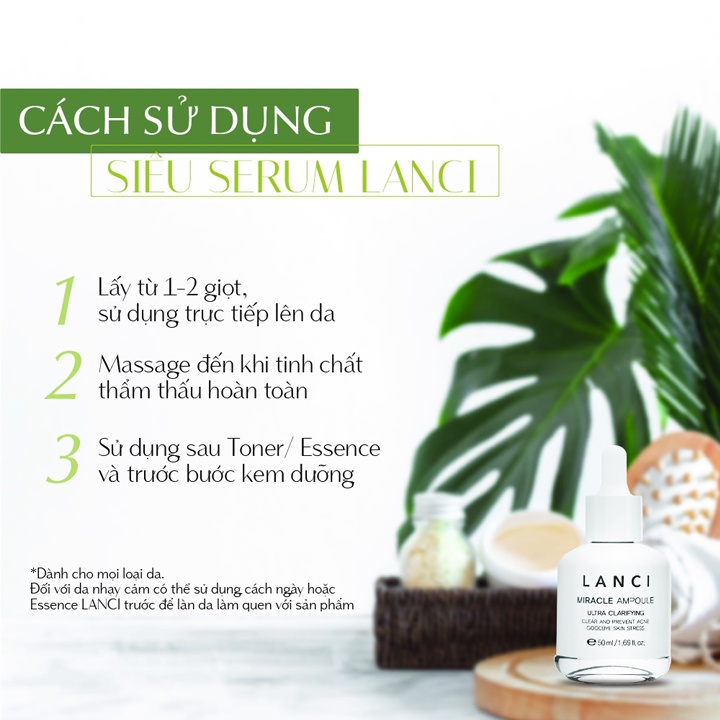 Serum Dưỡng Trắng Da Lanci Miracle Ampoule Ultra Clarifying 50ml Hàn Quốc Mit Beauty Nuôi Dưỡng Da Khoẻ Mạnh