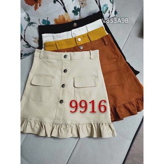 G06. 9916. chân váy khuy gấu bèo 2 túi