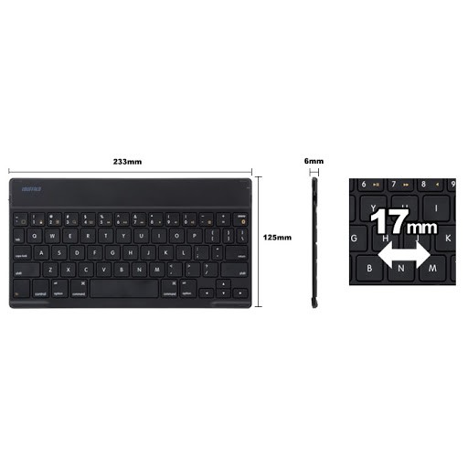Bàn phím bluetooth iBUFFALO BSKBB24BK