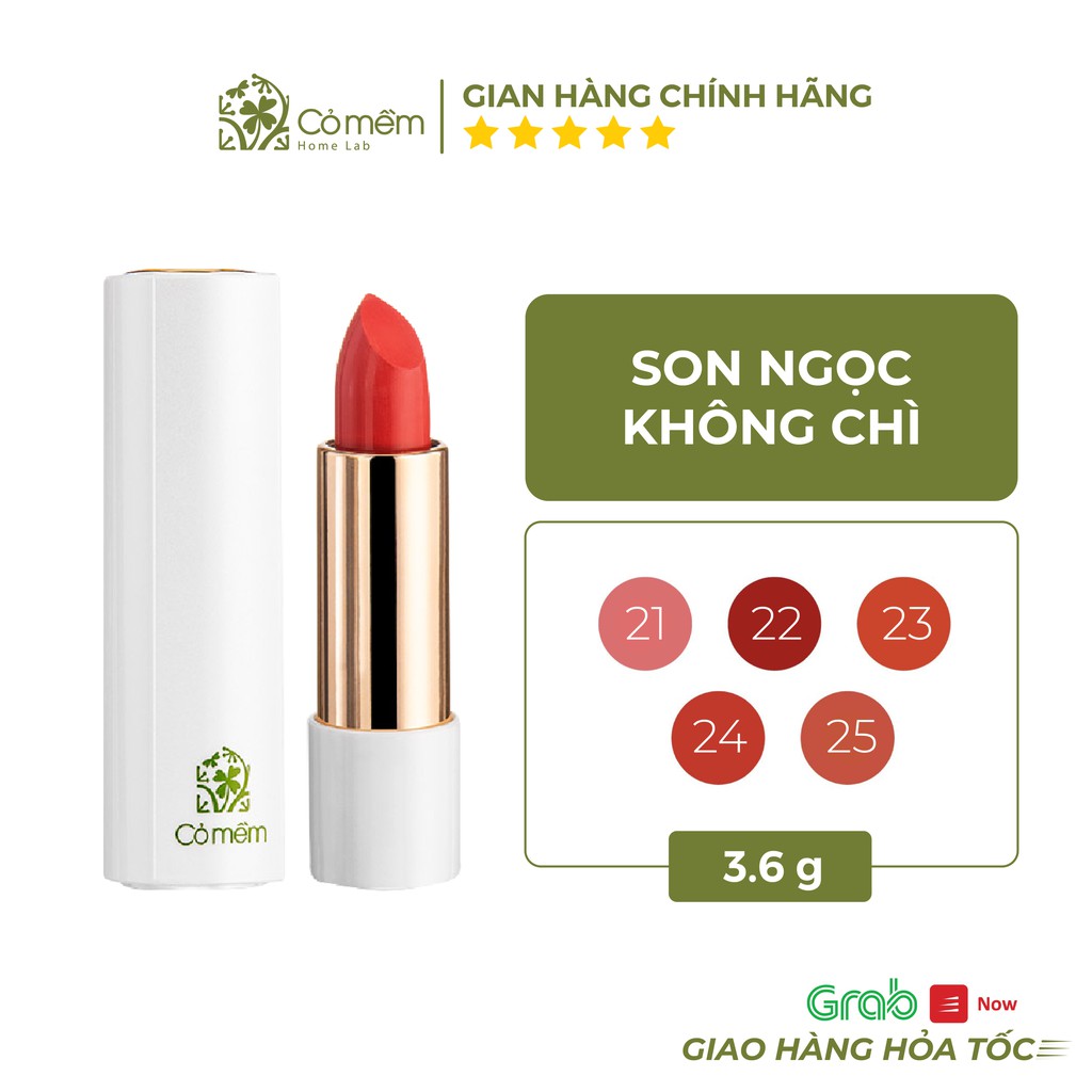 Son Không Chì Son Ngọc Thiên Nhiên, Son Tông Đất Trendy Cỏ Mềm 3,8g