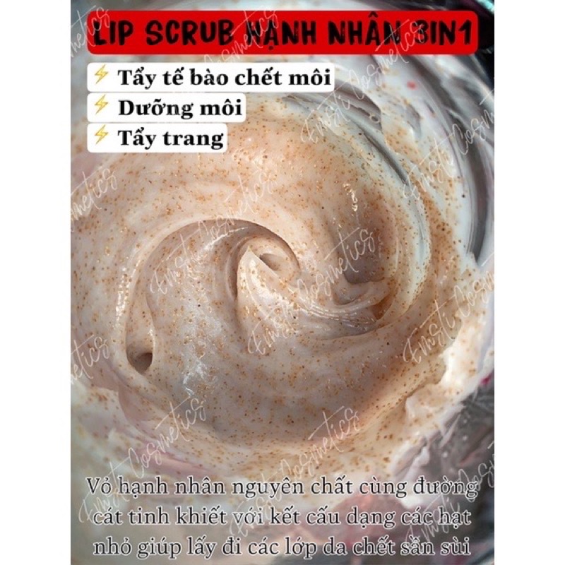 TẨY TẾ BÀO CHẾT MÔI HẠNH NHÂN - Lips scrub natural