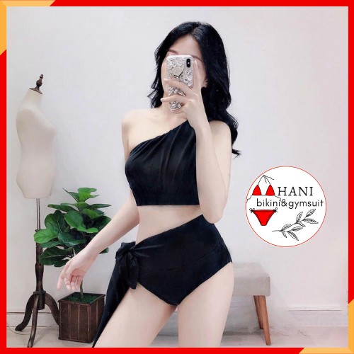 Bikini Hai Mảnh Lệch Vai Mặc Đi Bơi Siêu Chất