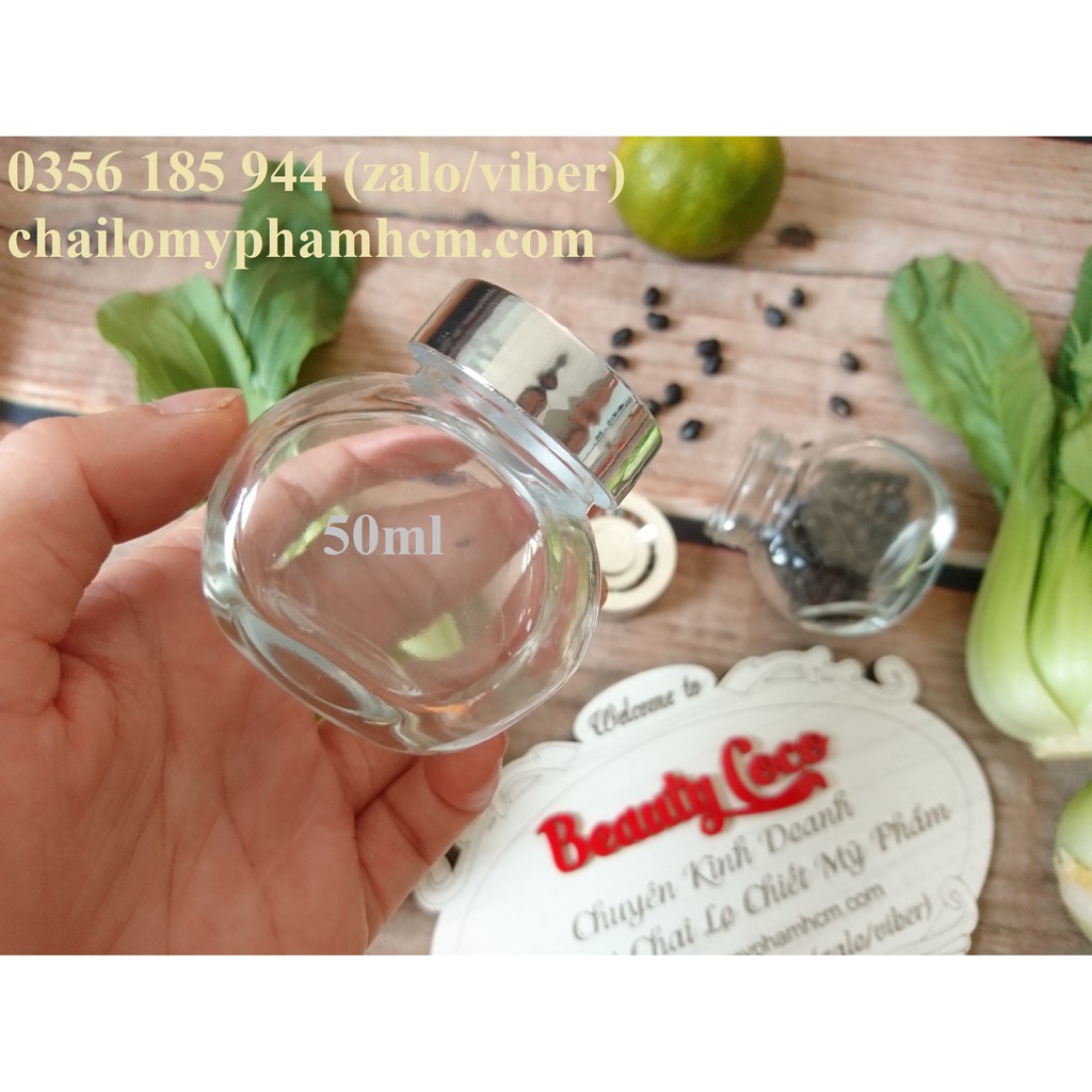Hũ thủy tinh 50ml - hũ gia vị - hũ nghiêng 2 đáy | BigBuy360 - bigbuy360.vn
