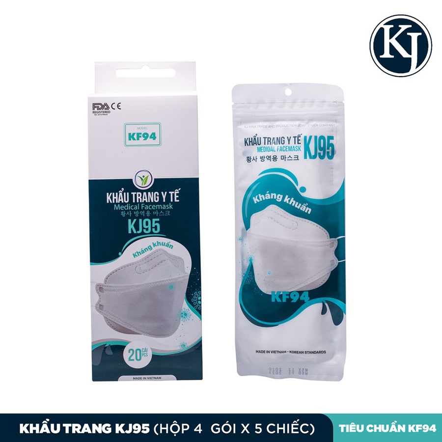 Khẩu trang 4D mask đẹp tiêu chuẩn TCVN 8389-2 và KF94, N95 Mỹ KJ95