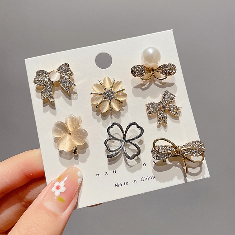 Ghim Cài Áo Đính Đá Opal Chống Chói Thời Trang Chất Lượng Cao