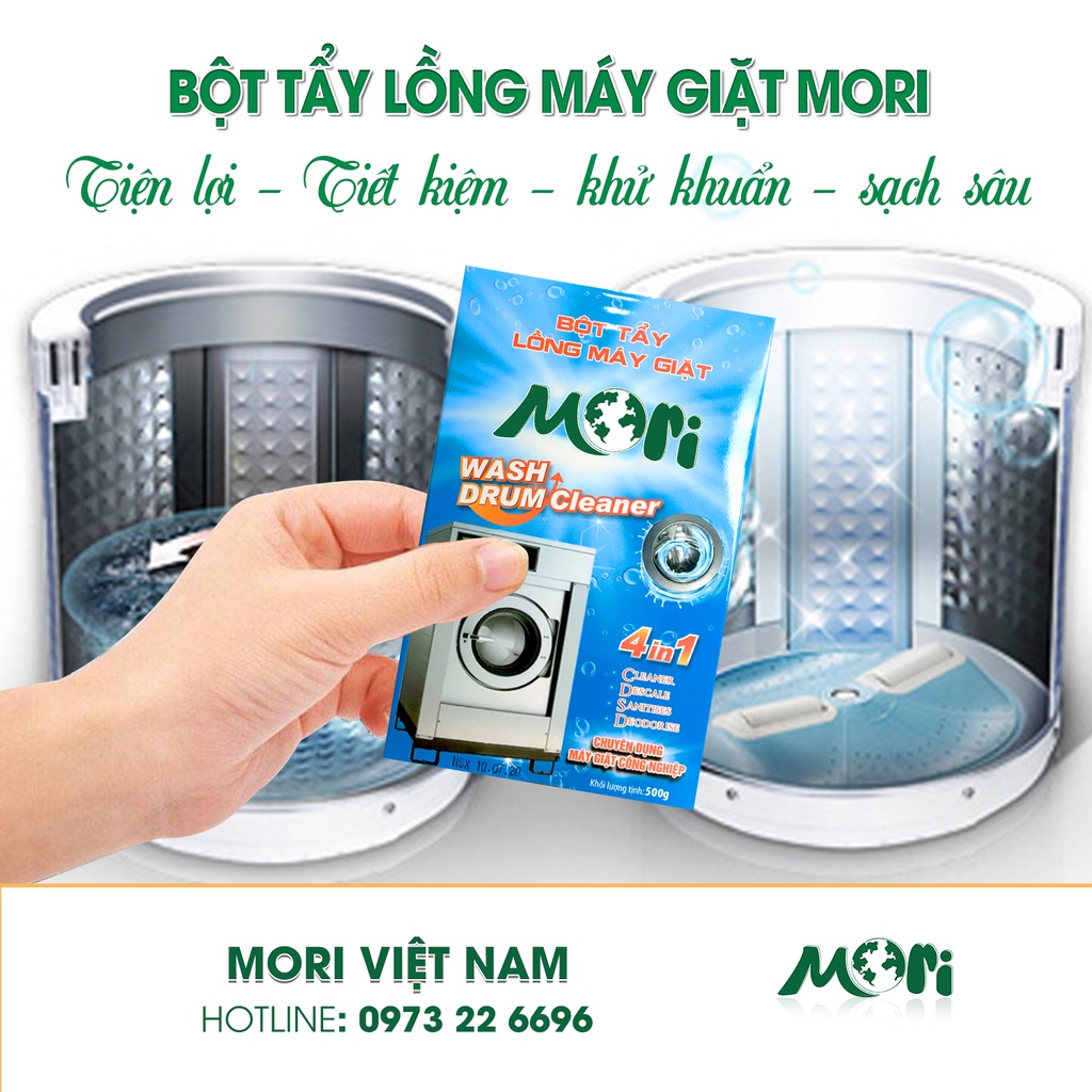 Bột tẩy lồng máy giặt Mori