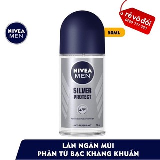 Lăn ngăn mùi Nivea Men Silver Protect phân tử bạc kháng khuẩn 50ml