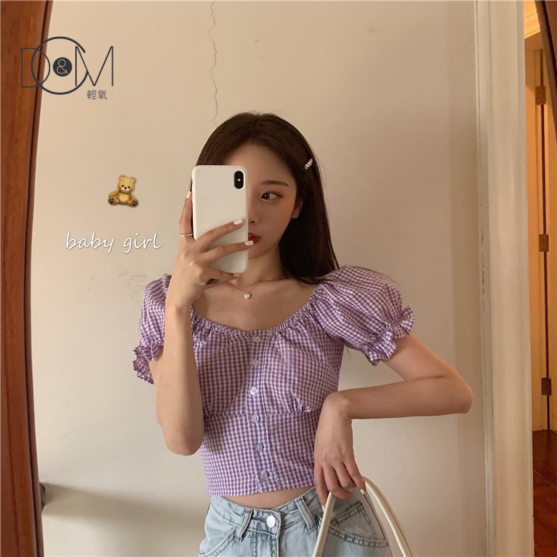 Áo Sơ Mi Ngắn Tay Kẻ Sọc Kiểu Retro Hàn Quốc Thời Trang 2020 | BigBuy360 - bigbuy360.vn