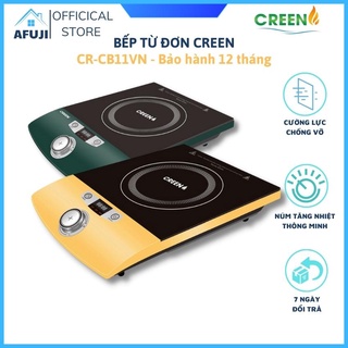 Bếp từ đơn creen cr-cb11vn-gr-210, bếp điện từ 2000w, núm tăng nhiệt cơ thông minh, tiêu chuẩn châu âu bảo hành 12 tháng