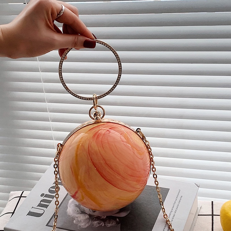 Túi xách đeo vai IELGY dạng tròn độc đáo thời trang cá tính dành cho nữ