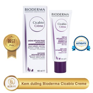 Kem dưỡng Bioderma Cicabio Creme 40ml phục hồi da - Bon91