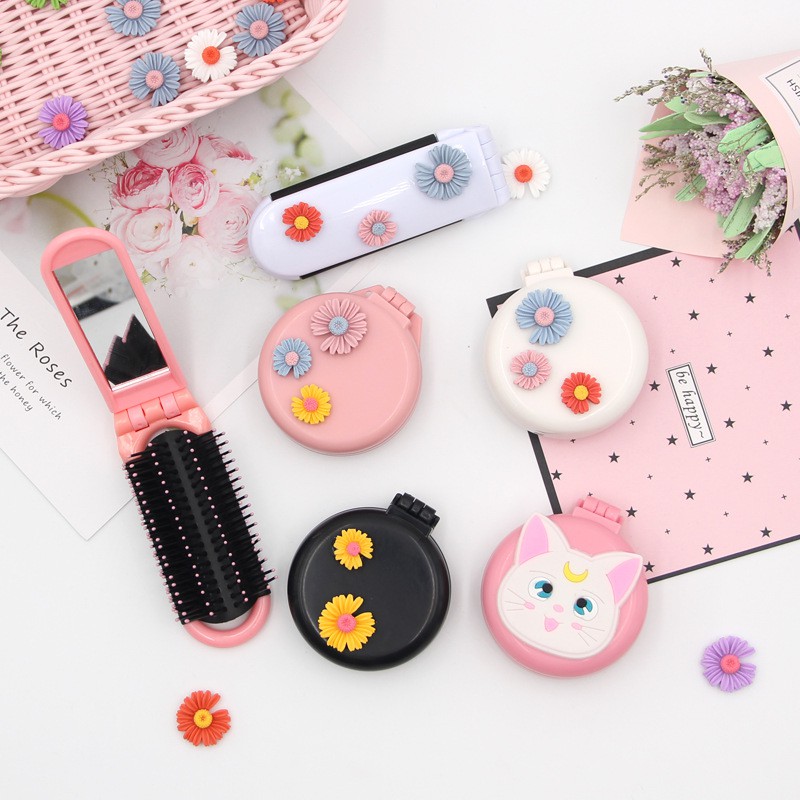 🌷 Lược Chải Tóc Gấp Gọn 2IN1 Bỏ Túi Tiện Lợi Cho Bạn Gái 🌷