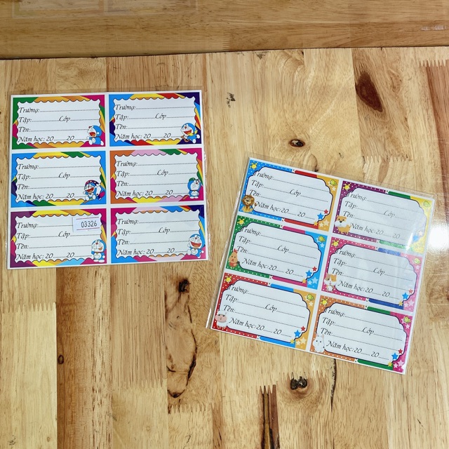 NHÃN VỞ ĐỦ LOẠI