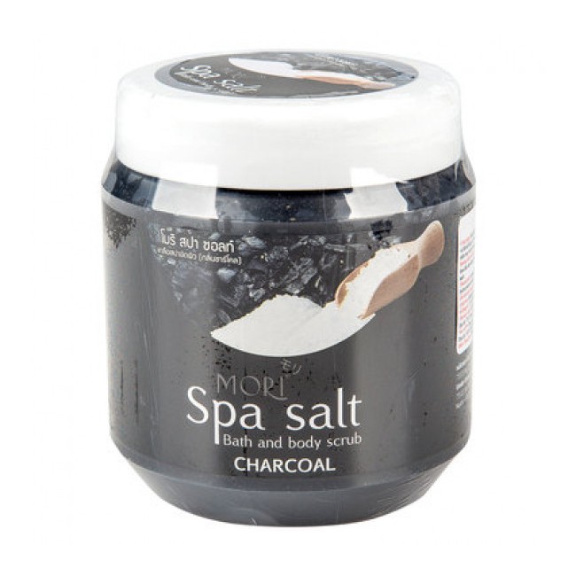 Muối Tắm Tẩy Tế Bào Chết MORI Than Hoạt Tính 700g Spa Salt Bath & Body Scrub - Charcoal