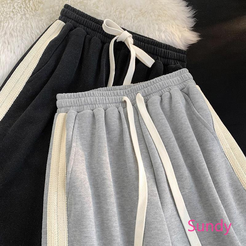 Quần ngắn ống rộng Phối Dây Rút Cá Tính Theo Phong Cách Hàn Quốc
