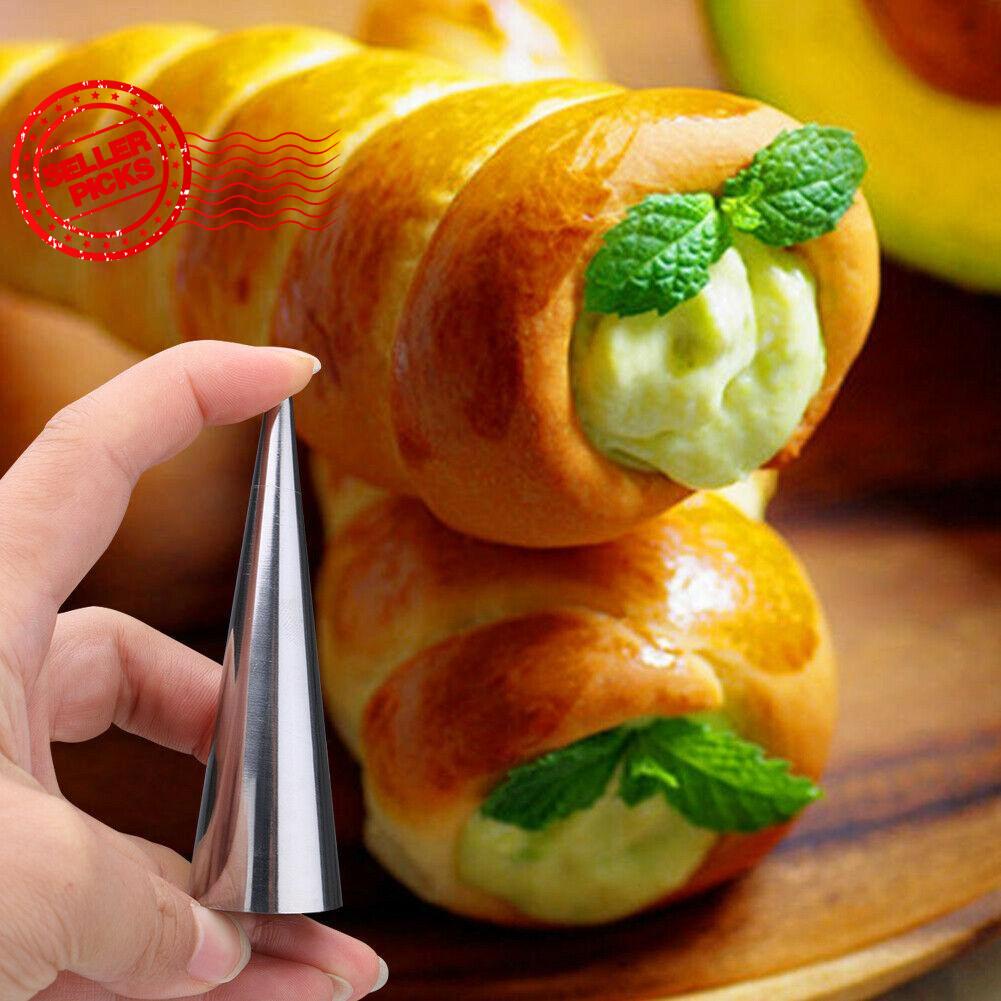 Khuôn làm bánh sừng bò / bơ hình nón ốc quế phẳng M1F9