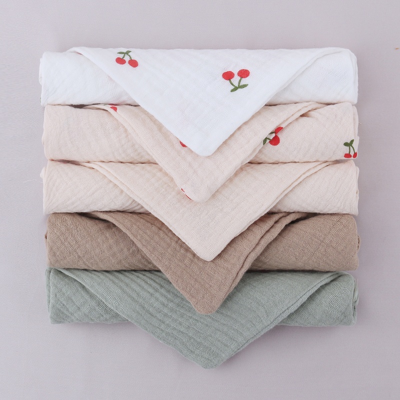 Bộ 5 Khăn Tắm Cotton Mềm Mại Thấm Hút Tốt Cho Bé