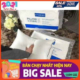 Gối bông Hilton cao cấp(2 gối ) gối khách sạn nặng 1,3kg