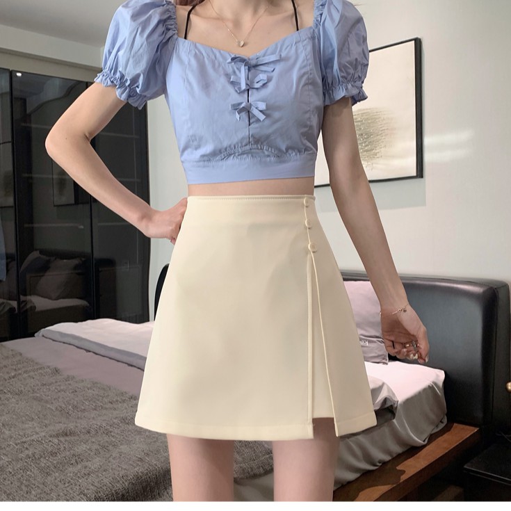 Chân váy chữ A eo cao dáng ngắn thiết kế quyến rũ trẻ trung hợp thời trang | BigBuy360 - bigbuy360.vn