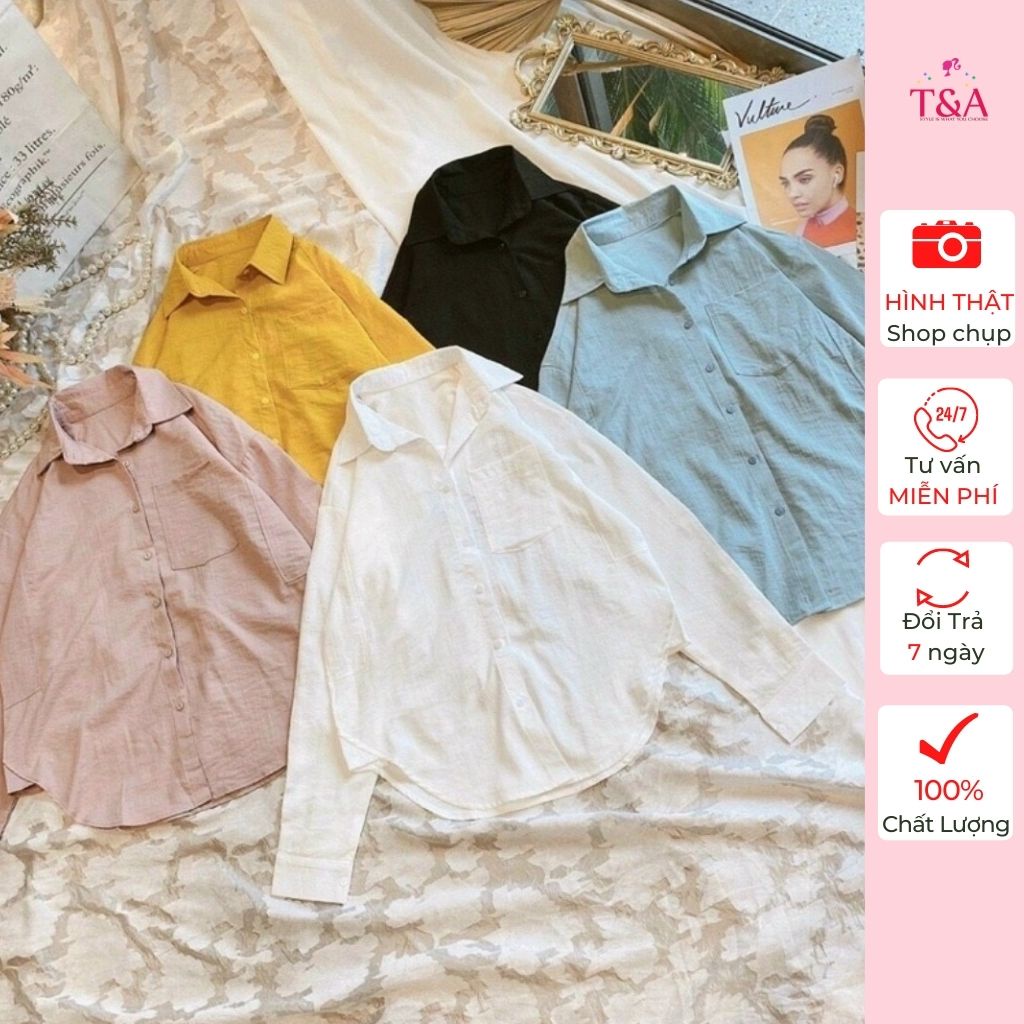 Áo sơ mi đũi tay dài 1 túi thời trang sang trọng - 753