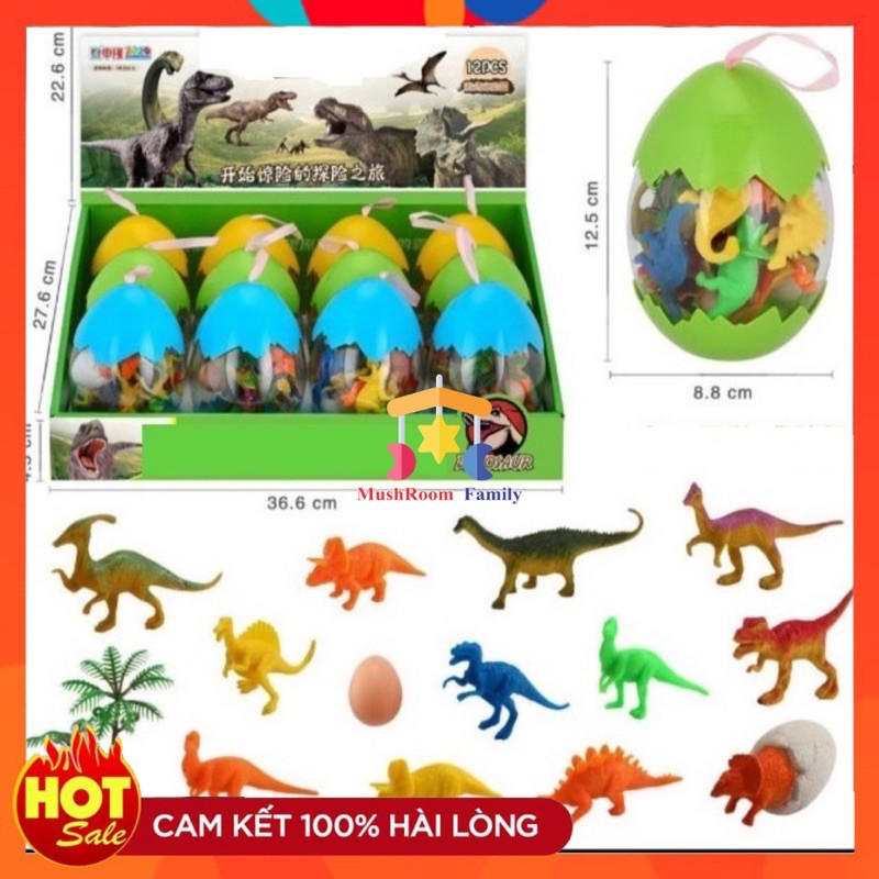 Đồ Chơi Mô Hình Trứng Khủng Long Mini Cho Bé