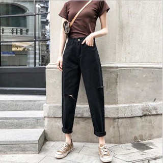 Quần baggy rách gối