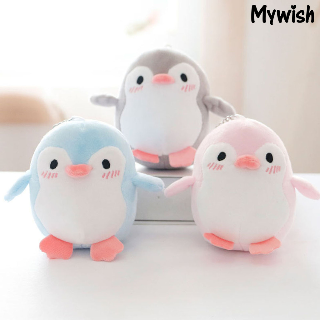 MYWISH Bag Pendant Stuffed Lovely Penguin Animal Stuffed Doll Plush Toy Key Holder for Backpacks