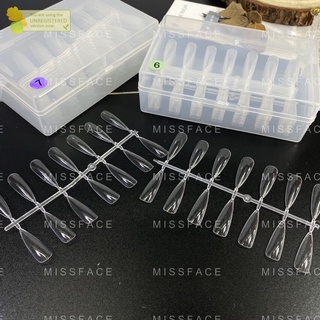 Móng up nhọn lẻ size số 6 - Móng up nhọn lẻ size số 7 - Hộp 140 móng - màu trong - móng up chuyên dụng nail