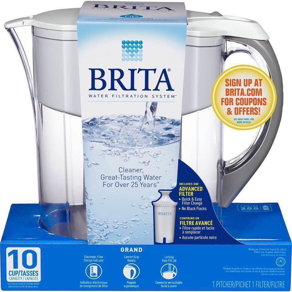 SET BÌNH LỌC NƯỚC CẦM TAY CAO CẤP BRITA (BRITA EVERYDAY) (KÈM 2 LÕI LỌC) - hàng Mỹ chính hãng có sẵn