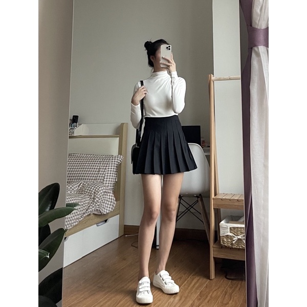 Áo giữ nhiệt thun tăm lót bông cổ 3 phân 4 màu Vintage