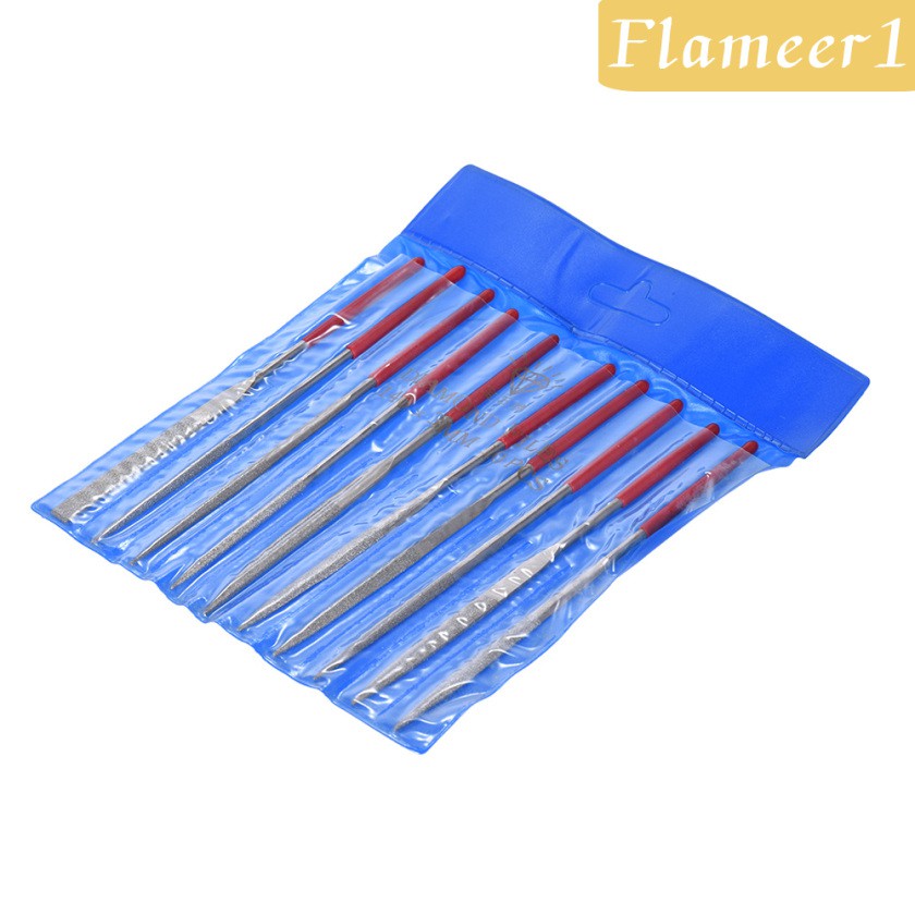 Set 1 / 10 Dụng Cụ Giũa Kim Loại Với Tay Cầm Mềm Mại