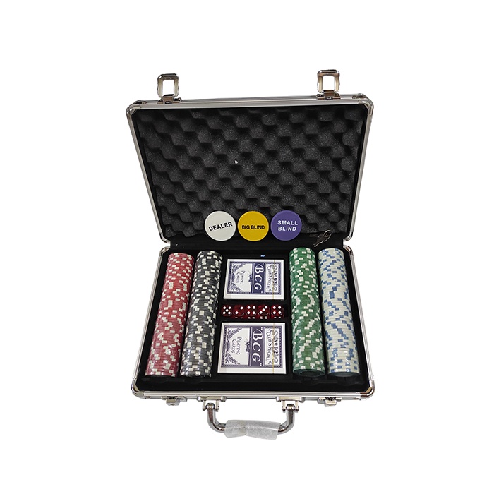 Bộ Phỉnh poker Texas Holdem 200 chip Vali hộp Nhôm BP2
