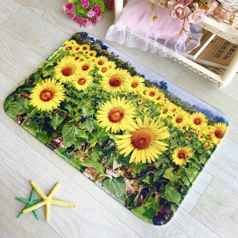 thảm lau chân 3d, thảm chùi chân thấm nước chống trơn trượt 40x60cm