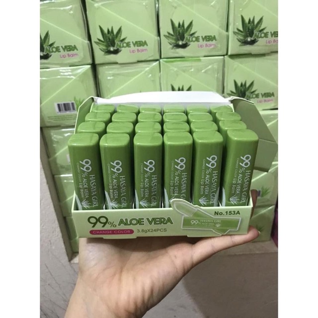 Son Dưỡng Môi Nha Đam Không Màu Hasaya Girl 99 Aloe Vera Thái Lan