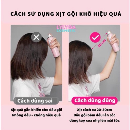 Dầu Gội Khô Butterfly Shadow 150Ml Dạng Xịt Gội Đầu Khô An Toàn Không Cần Nước Dùng Cho Nam Và Nữ Không Bết Tóc